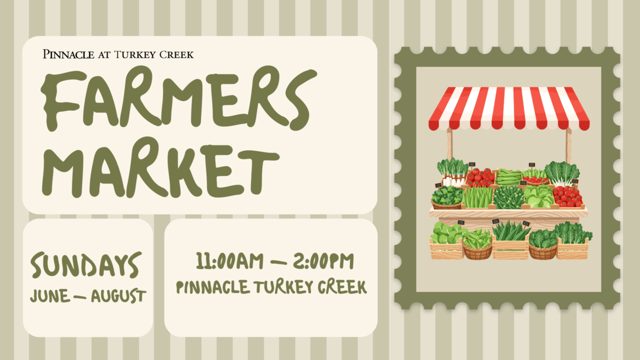 Green and Beige Illustrated Farmers Market Flyer